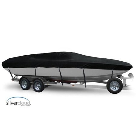 Eevelle Boat Cover DAY CRUISER, Outboard Fits 17ft 6in L up to 96in W Black SCDAYC1796B-BLK
